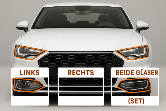 Scheinwerferglas links / Fahrerseite – Audi Q5 / SQ5